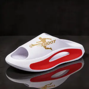 Unisex Cloud Slides Soccer Print Thick Sole Sandals Soft Comfort Bathroom Beach Slippers Trending 2026 Shoe Boy Footwear Footwear Walking Shoes Walking Shoes Flipflop Summer Classic