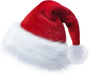 Christmas Hat for Kids and adults Santa Hat Red Velvet Comfort Holiday New Year Festive Party Supplies Accessories Gift Masks Traditional