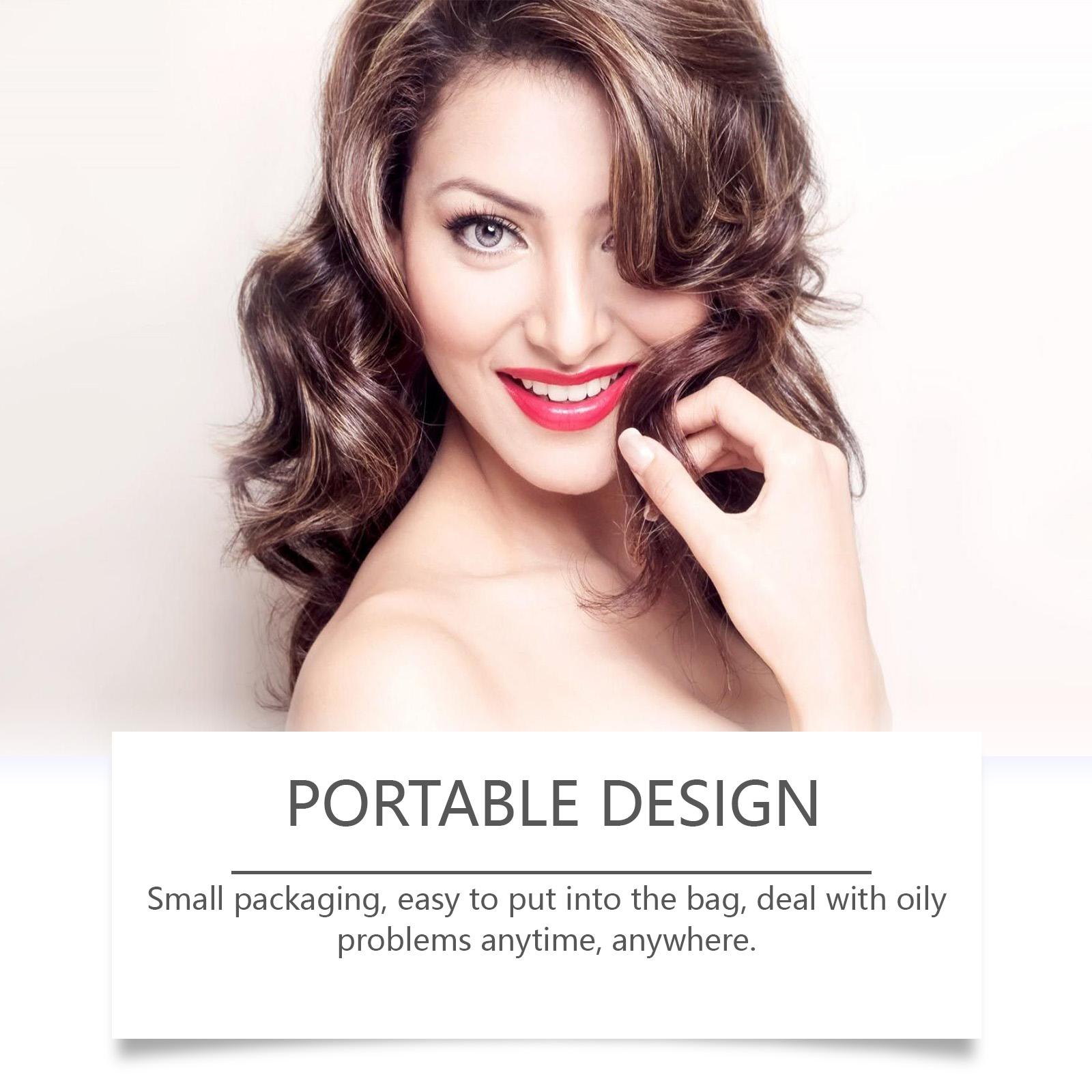 Natural Bamboo Charcoal Oil Absorbing Tissues, Facial Oil Blotting Papers, Refreshing Oil Control, Anti-Shine, Soft and Portable for Daily Use