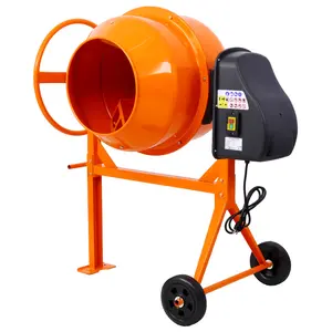 Cement Mixer,3-5 Cu.Ft Electric Concrete Mixer Machine, 650W AC Motor Portable Power Cement Mixers for Mortar, Stucco and Fodder