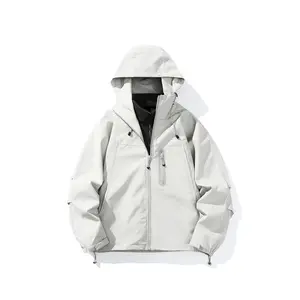 Women's Waterproof Rain Jackets Lightweight Zipper Jacket Outdoor Hiking Hooded Windbreaker Winter Coats with Detachable Fleece Liner
