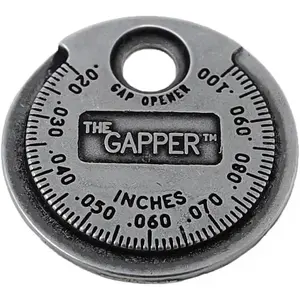 3235 Spark Plug Gapper: -Style Spark Plug Gap Tool, 0.020"-0.100" Measurement Range, Plated Steel, Quick-Check Reference Tool