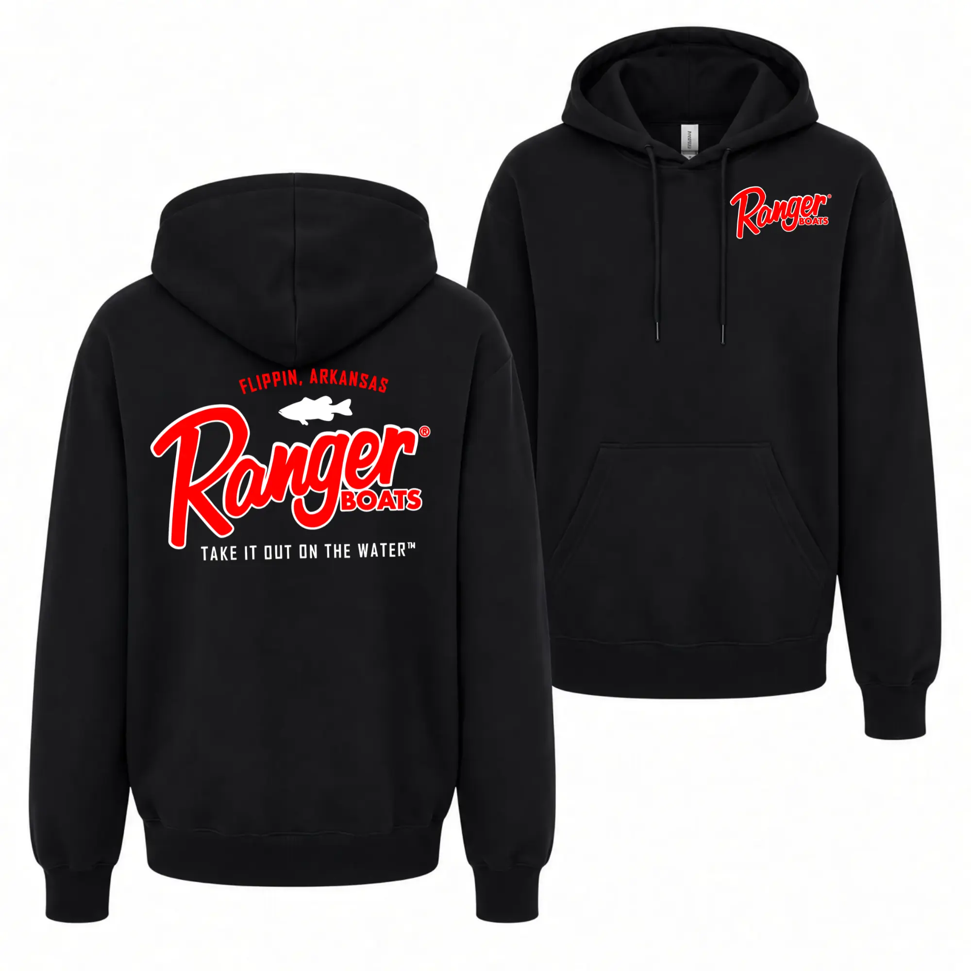 Ranger Boats Hoodie, Fishing Logo & Take It Out on the Water Design, Outdoor Apparel for Anglers and Boat Lovers Design