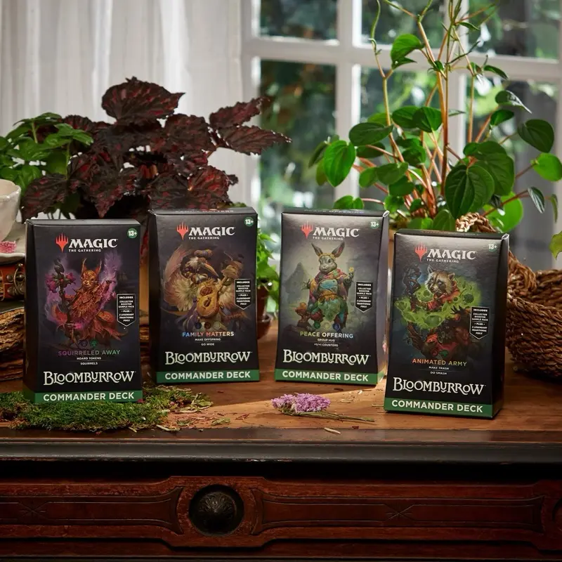 Magic: The Gathering Bloomburrow Commander Deck Bundle - Includes All 4 Decks (Animated Army, Family Matters, Peace Offering, and Squirreled Away)