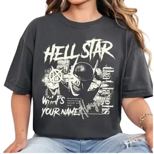 Hell Star T-Shirt - Bold streetwear design for fashion lovers, perfect for casual outings, offering comfort and premium quality, Unisex