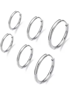 Men's Simple Earrings Set of 2, Fashion Jewelry Gift for Parties, Daily Wear Stylish Earring Set, Trendy Accessory for Men