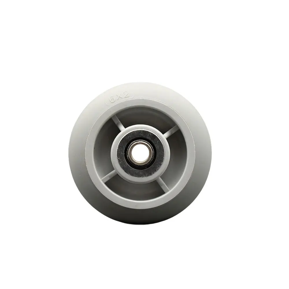 Service Caster SCC-TPRRD620 Thermoplastic Rubber on Polyolefin Core Donut Tread Wheel Only, 6x2 in., 0.5 in. Bore with Roller Bearing, 500 lbs Capacity, Mechanically Bonded Oil Resistant for Clean Environments