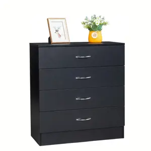 3/4 Drawers Dresser for Bedroom, Modern Wood Chest of Drawers 4 Drawer Dresser with Large Capacity for Living Room, Closet, Hallway, Entryway