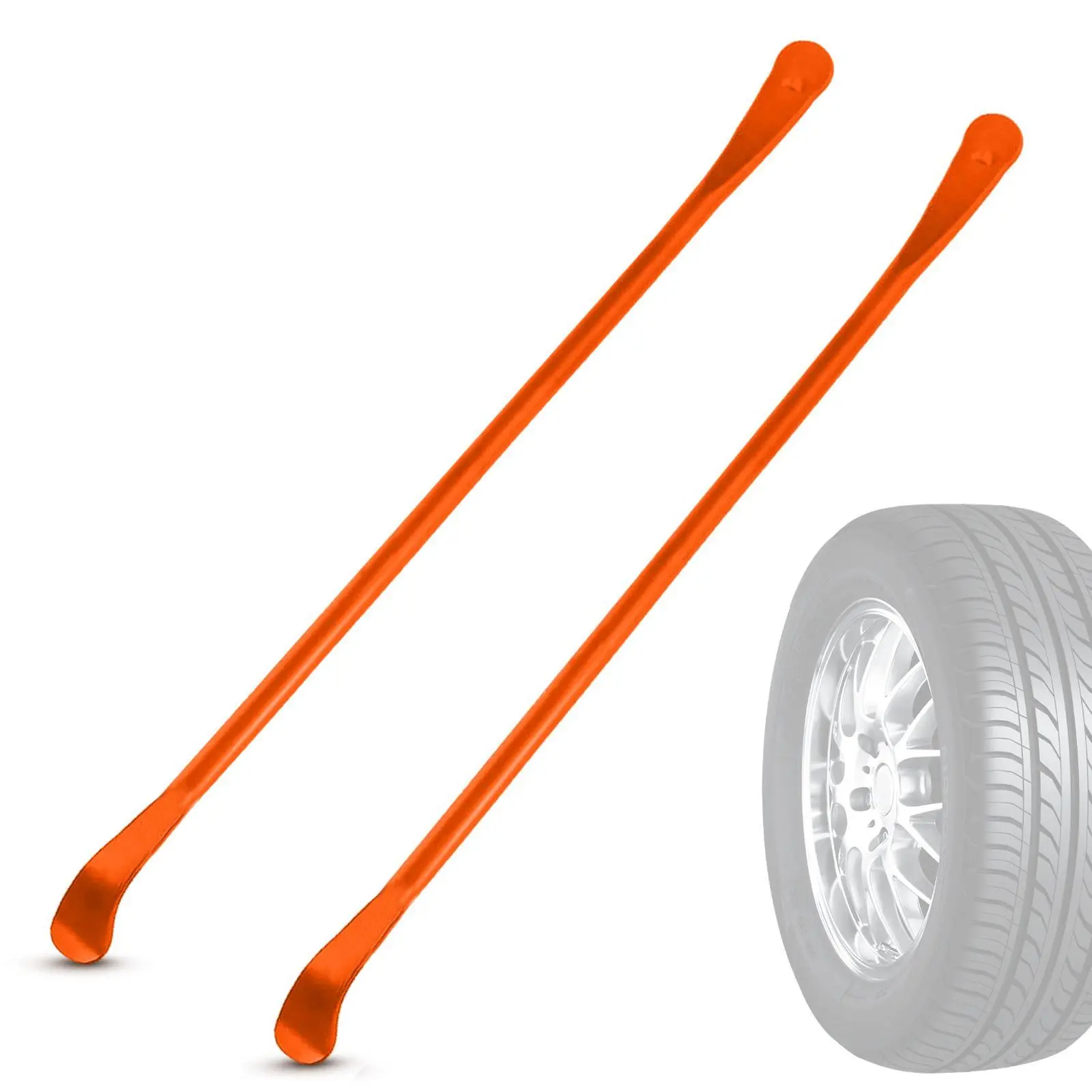 Heavy Duty 2-Piece Tire Changing Tool Set 38-Inch Professional Levers for Cars Trucks Trailers Buses Tubeless Tire Installation Removal