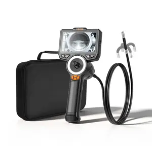 VEVOR 4-Way Articulating Endoscope with Light, True 1080P HD Industrial Borescope Inspection Camera with Articulated Probe, Flexible Snake Scope Cam for Wall Automotive Engine Inspect-4.9FT