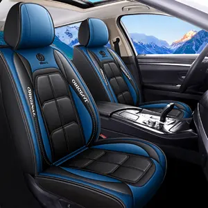 OTOEZ Car Seat Covers Full Set 5 Seats Waterproof PU Leather Universal Fit Cars SUVs Trucks Interior Accessories Airbag Compatible Easy Install