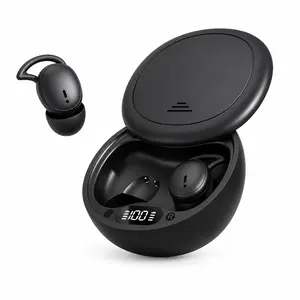 VoloTech Wireless Sleep Earphones - Digital Battery Display - Portable Audio Headphones - Side Sleeping Design - 6-8H Playtime - High-Quality Sound - Adjustable Ear Tips - Noise Isolation