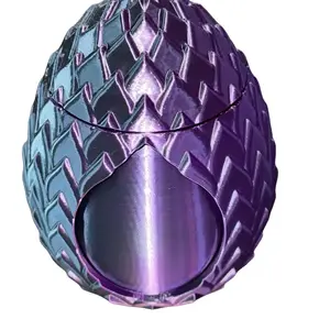 3D Printed Large Dragon Egg - Textured Design, Unique Shape, Ideal for Collectors and Fans