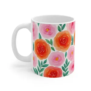 Floral Blossom Coffee Mug | 11oz Floral Mug, Cute Gift for Her, Spring Decor, Tea Lovers, Mother's Day Gift