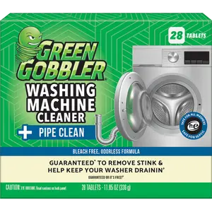 Green Gobbler Washing Machine Cleaner Tablets + Pipe Clean  (28 Tablets per box)