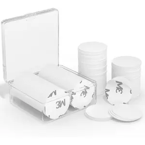 50 count NFC Tags, NTAG215 NFC Tags Blank White Card NFC Stickers Writer NFC  Cards Compatible with TagMo with Adhesive  NFC Enabled Mobile Phones for Easy Fixing and Storage Box (1 inch)