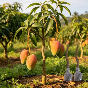 (LZ#FF) Mango Tree Sapling, Exotic Tropical Fruit Tree for Backyard & Courtyard Landscaping, Potted & Outdoor Ground Planting Available, Easy-Care Young Tree for Home Gardeners & Exotic Plant Collectors