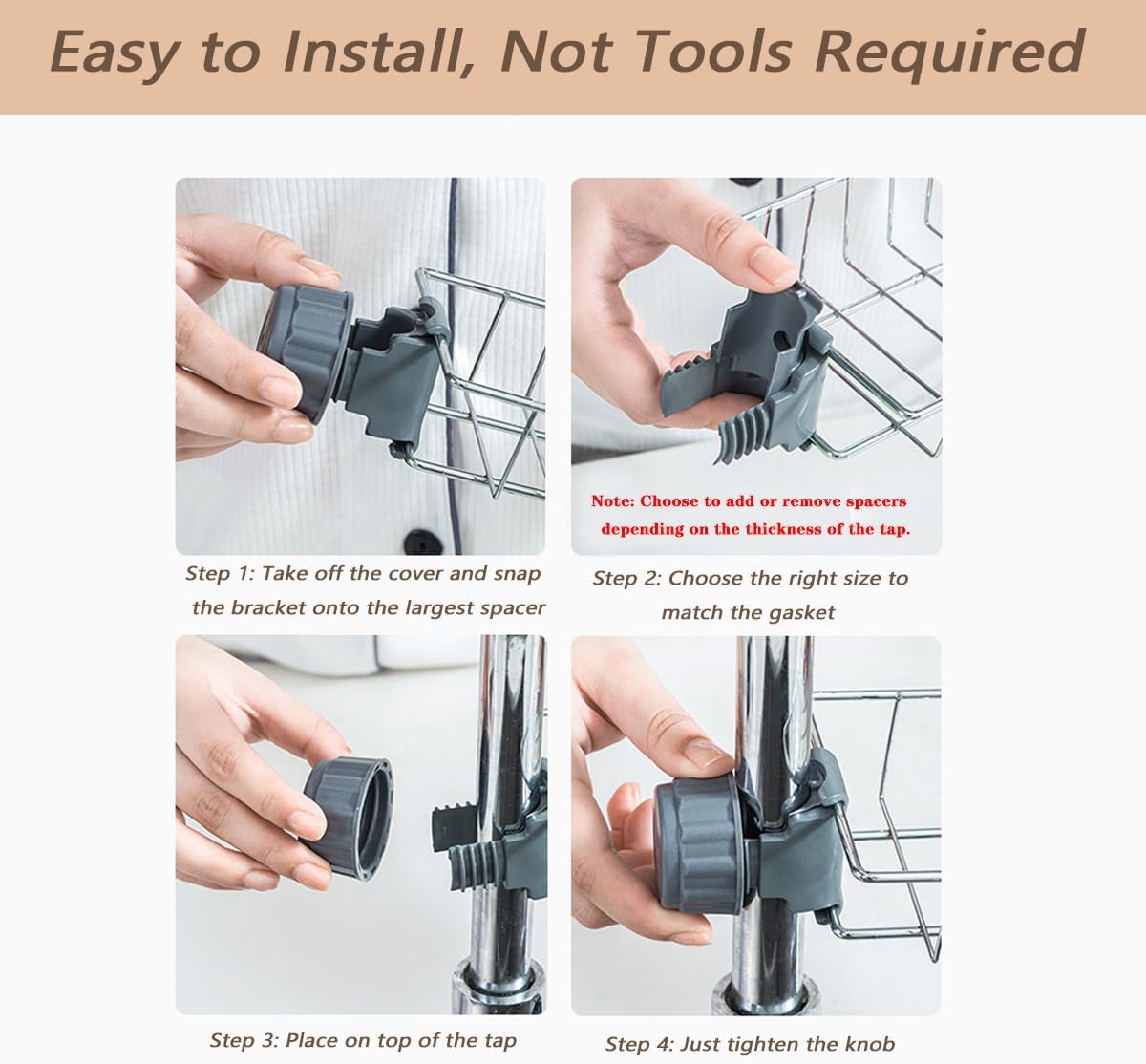 3in1 Kitchen Faucet Organizer Rack - Sponge Holder, Scrub Daddy Sponge, Dish Brush Stand, Soap Holder, Stainless Steel Multifunction Sink Caddy kitchen sink sponge  holder