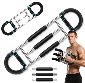 Twister Arm Trainer Adjustable Chest Workout Equipment for Men Stainless Steel Spring Resistance Home Fitness Multi Functional Strength Training Machine Resistance Chest Trainer hand grip strengthener