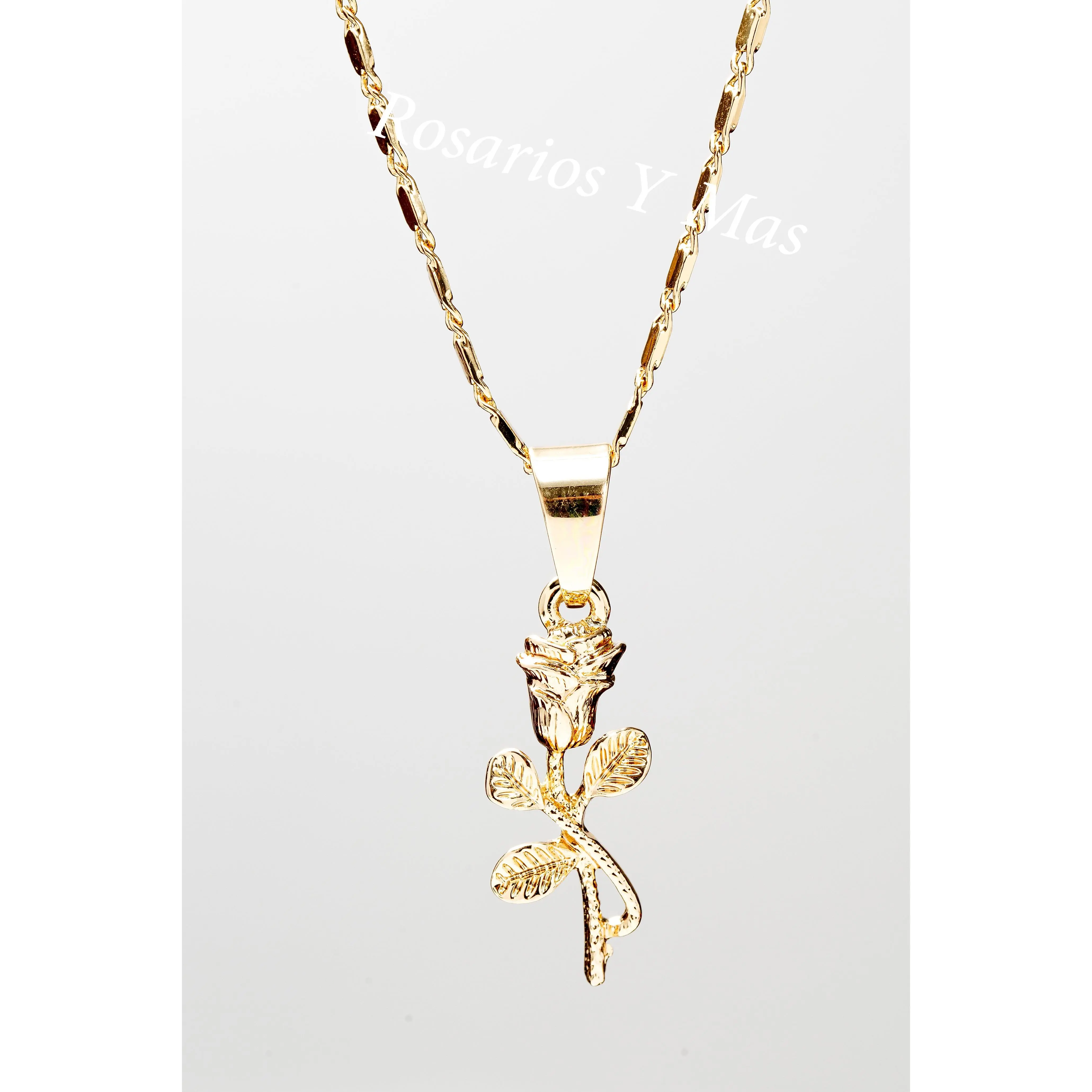 Rose Pendant with Necklace (24K Gold Filled)