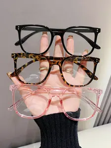 3 Piece Multicolor Reading Glasses Anti-Blue Light, Simple Daily Use Square Frame, Suitable for Men and Women, Casual Style, Reading Eyeglasses, Unisex