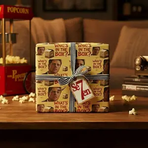 What's in the Box? Gift Wrap | Brad Pitt Movie Fan Paper | Se7en Parody, Seven Wrapping Paper  Meme Funny Christmas Wrapping Paper, Funny Gift Wrap