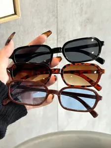 2026 Summer New Fashion Accessories Set, Versatile Daily Wear, Perfect for Various Occasions, Trendy Vintage Style Glasses, Leopard Print Sunglasses