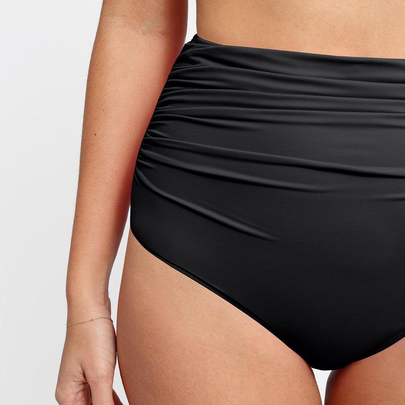 Popilush Ruched High-Waist Shapewear Bikini Set