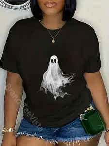 100% Cotton Unisex Ghost Horror Spooky Spirit Scary Halloween Goth Aesthetic T-Shirt Women's Men Graphic Tee