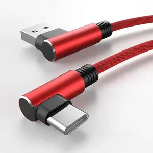 3-0.25m Elbow Design 90 Degree USB Type C Cable, Data Transfer & Fast Charging Cable, Universal Phone Accessories for Home Office Use