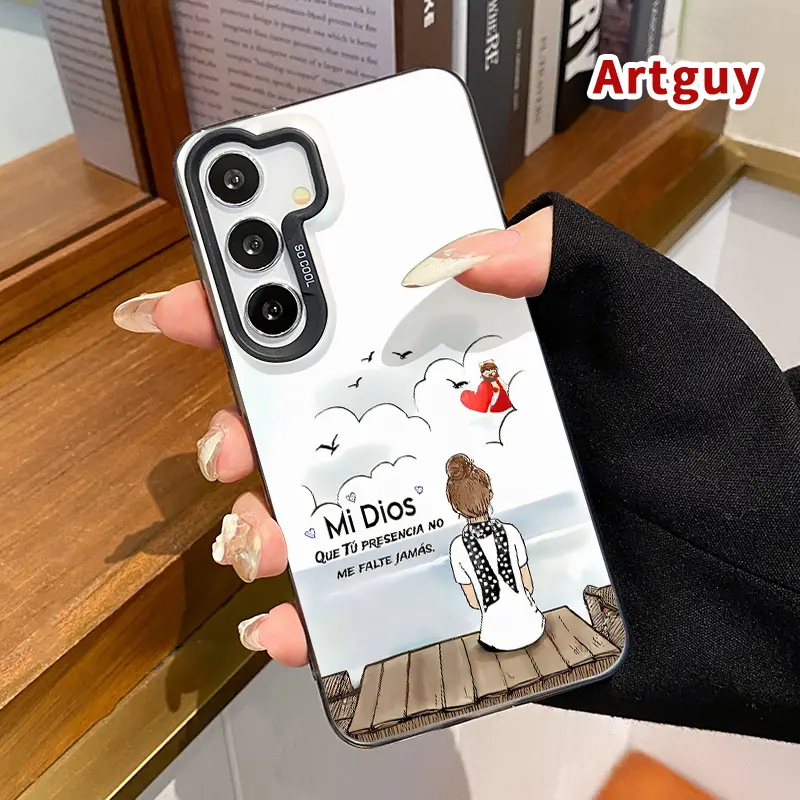 Compatible With Samsung Galaxy S24 Plus S25 Ultra S23 Ultra S22+ Heavenly Peace Prayer Patterned Durable Shockproof Anti-Scratch PC Protective Case Cellphone Protective