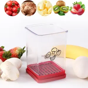 Multifunctional Fruit and Vegetable Slicer, Portable Cup-Style Kitchen Slicer, Stainless Steel Blade, Egg Cutter, Strawberry Cutting Tool