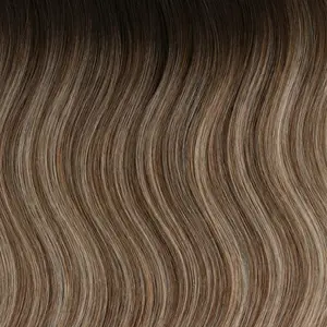 Echo Root Tap Clip In Hair Extensions - Medium Brown Beige Blonde