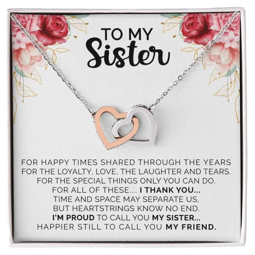Sister Necklace, Christmas Gift For My Sister, Sister Birthday Gift, Gift For Sister From Sister, Sister Gifts