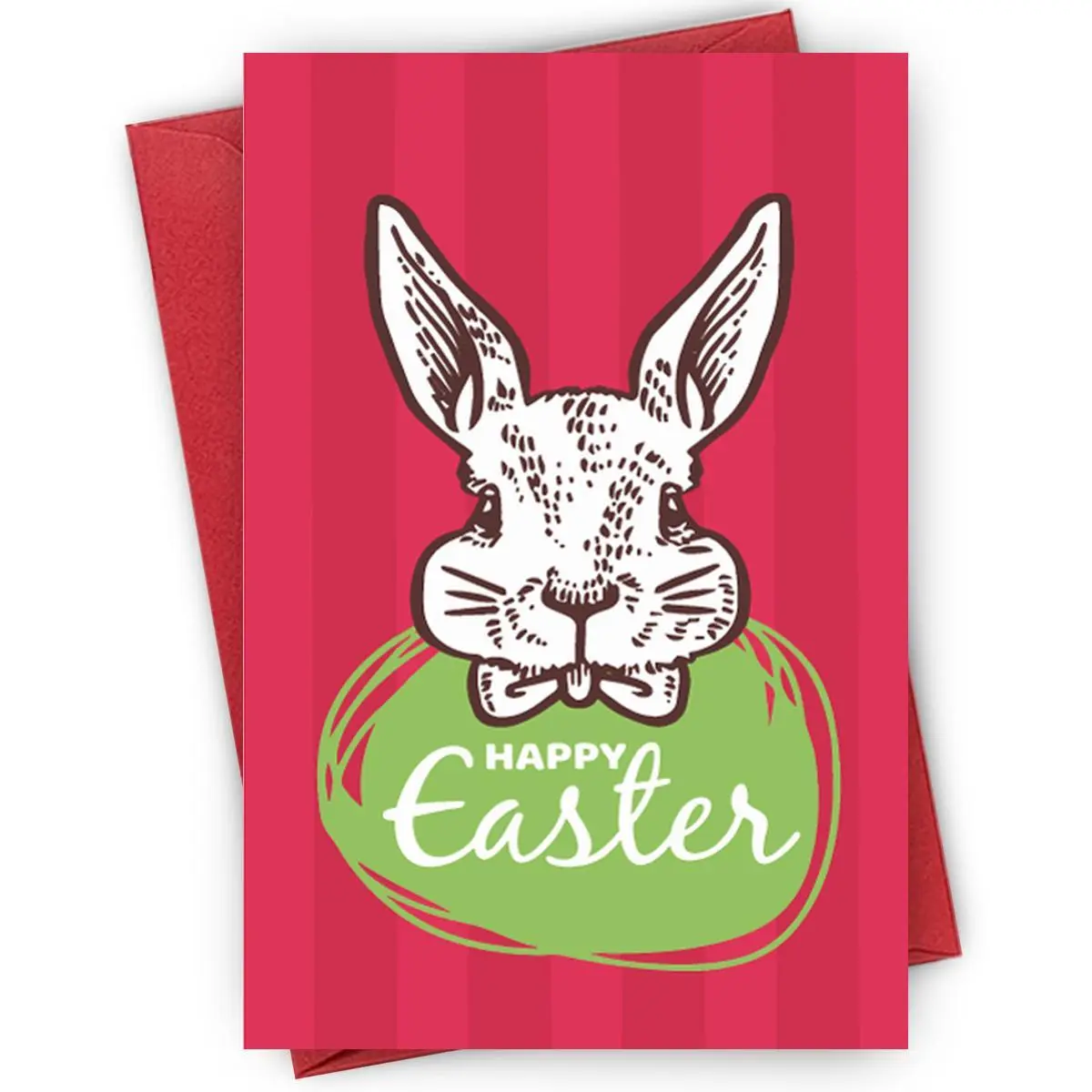 Happy Easter Card, Cute Bunny Design Greeting Card, Easter Gift for Family, Friend, Lover, Party Favor Supplies