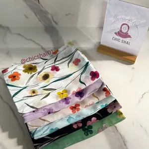 Chic Shal Floral Hijabs - Colorful Floral Design- Stylish and Elegant Choice