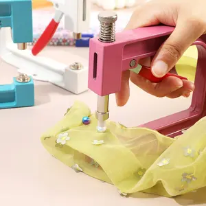 Bead Setting Machine for Pearl Crafting, Faux Pearl Hand Press Tools, DIY Handmade Rivet Fixing for 4-10mm Beads, Clothes & Crafts