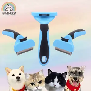 Stainless Steel Cat and Dog Grooming Comb One Click for Tangle Free Fur