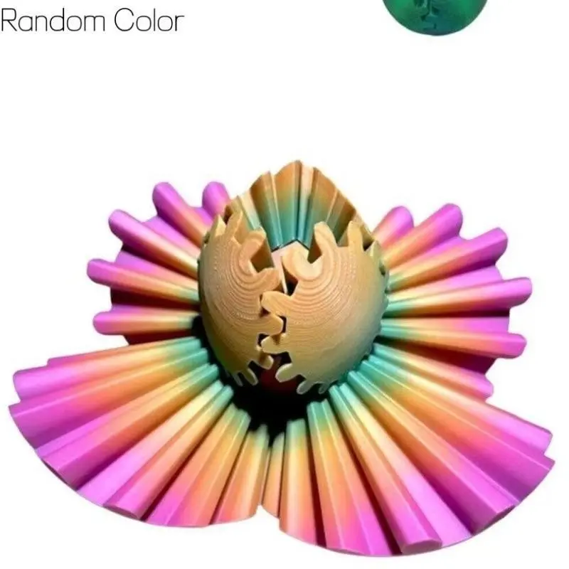 3D Printed Gear Ball, Creative Stress Relief Gift, Eco-Friendly Material, Vibrant Colors, Desktop Decor, Unique Present, Stress Relief Tools