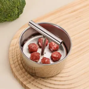 Stainless Steel Meatball Maker, Quick DIY Meatballs Fish Balls Potato Balls Vegetable Balls Ice Cream, Home Restaurant Kitchen Tool