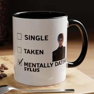 Mentally Dating Sylus Coffee Mug, Ceramic Mug, 11 Oz, Sylus Love and Deepspace, Anime Fans Gift