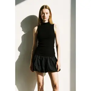 Ribbed Balloon Dress