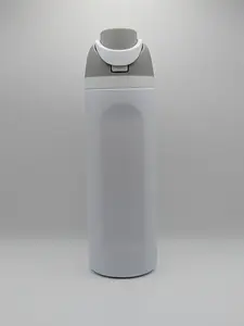 24oz White DualSip Tumbler Blank — Dual-Spout Lid — Laser Engraving Ready