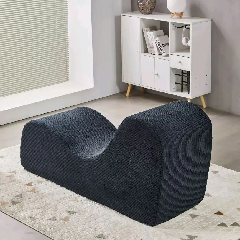 Yoga Chair Chair Chaise Lounge w/ Side Packets, Lumbar Pillow and Footstool