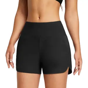 baleaf Women's 3" High Waisted Swim Board Shorts Quick Dry Swimsuits Bottoms Trunks with Pockets