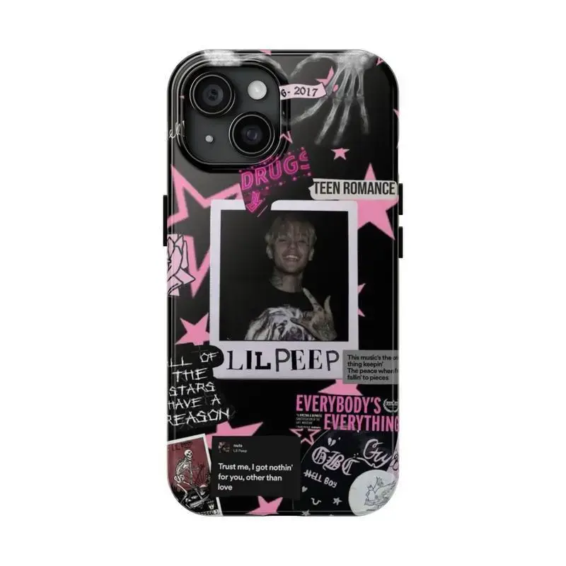 Lil Peep Rapper Phone Case, Lil Peep Crybb Merch Cover, Gifts For Fans Men Women|Tough phone case |Halloween gift Wireless Protective Compatible for iPhone 11 12 13 14 15 16 17 Pro Max Plus Air Mini Emo Rap Aesthetic Bumper