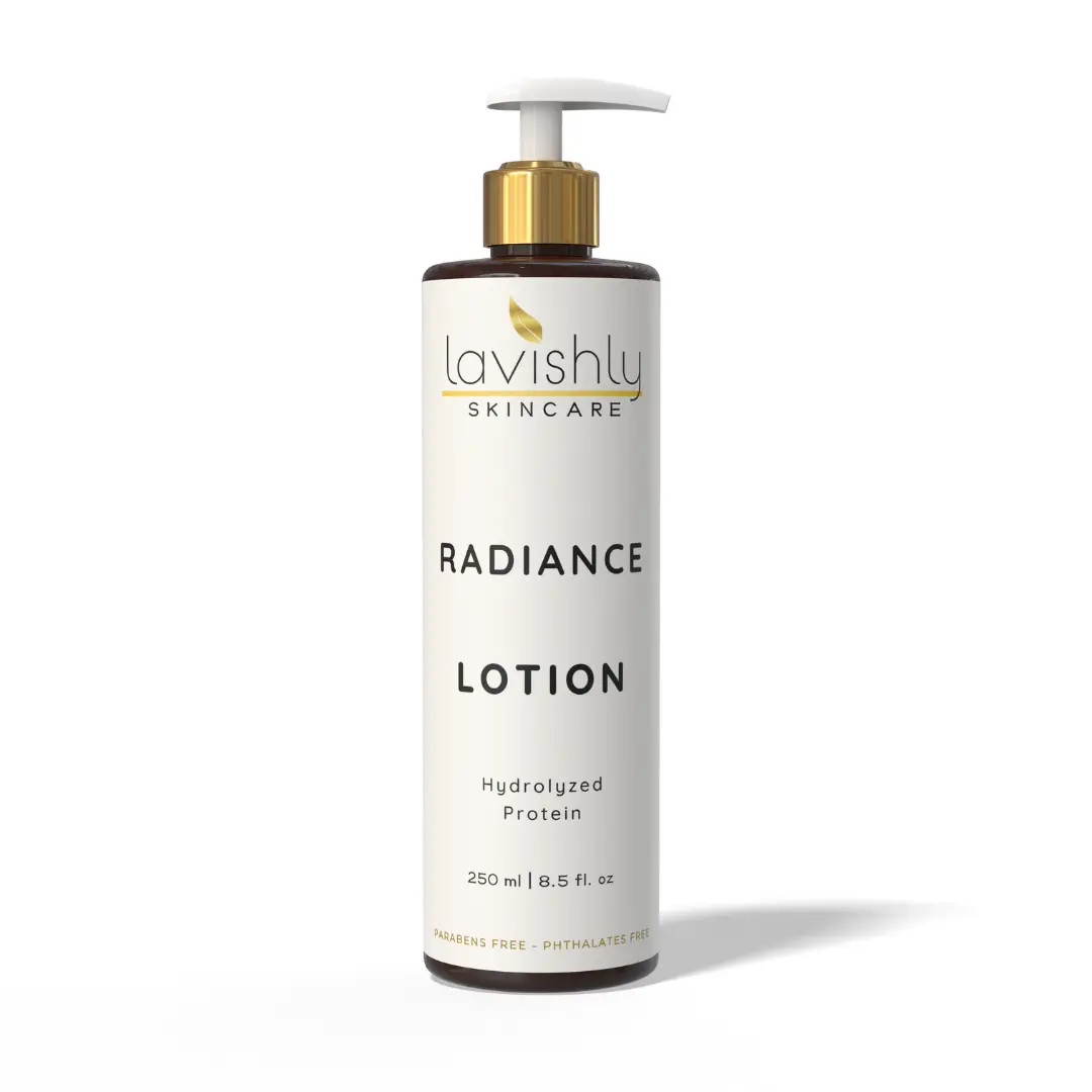 Lavishly Radiance Body Lotion 250ml - Rich, Velvety Formula with Shea Butter, Aloe Vera, Hydrolyzed Silk Protein & Chamomile for Daily Hydration