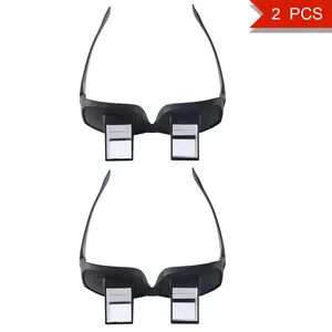 2 Pcs Lazy Eyeglasses Lazy Reading Glasses, Prismatic Periscope Horizontal Glasses, Lying Down Bed Reading Watching HD Readers Glasses
