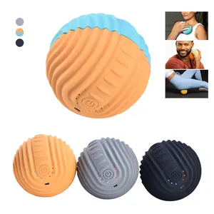 Fitness handheld vibrating massage ball for shoulder, neck, foot, and leg muscle relaxation - Hedgehog ball