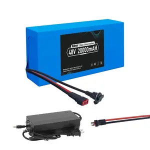 48V 20AH echargeable Lithium Battery 30A BMS 1500+ Cycles T-Plug Universal Power Pack for Electric Scooters Ebike Bicycles Motorcycle Tricycle